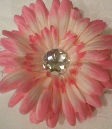 4" Pink Daisy Hair Clip