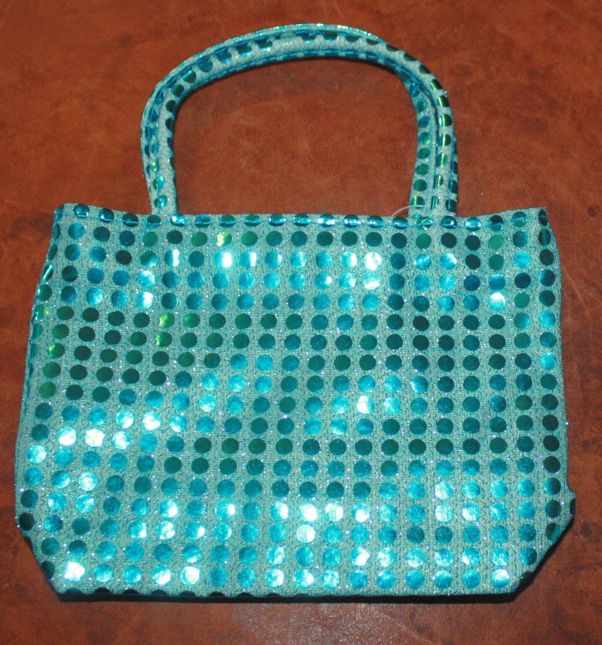 Turquoise Sequin Purse