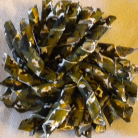 4" Fluffy Korker Clip - GREEN CAMOUFLAGE