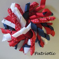 4" Fluffy Korker Clip - FOURTH OF JULY