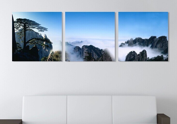 Stretched Canvas Art Landscape Mountain Set of 3 - YAYI101