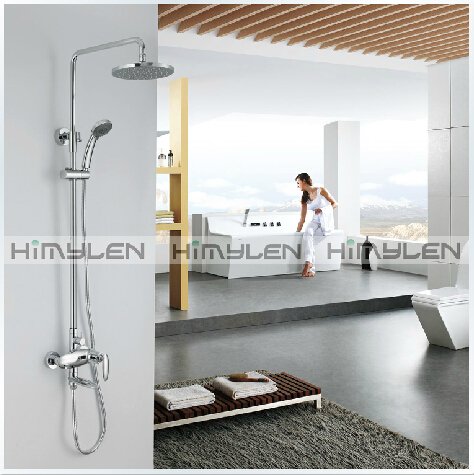 Modern Style Shower Faucet with 8 inch Shower Head + Hand Shower--310004