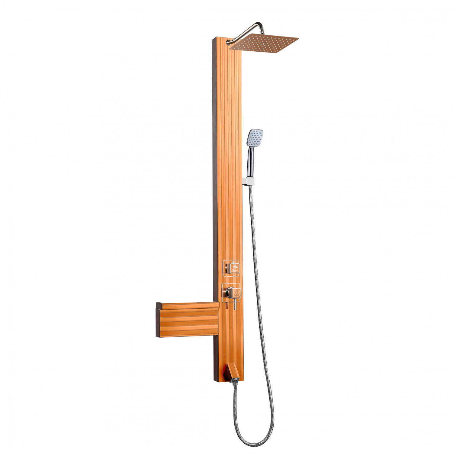 FedEx FREE SHIPPING Stainless steel rainfall Shower Panel gold colour 866-37