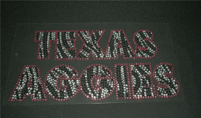 Zebra Texas Aggies Crystal Rhinestone Shirt