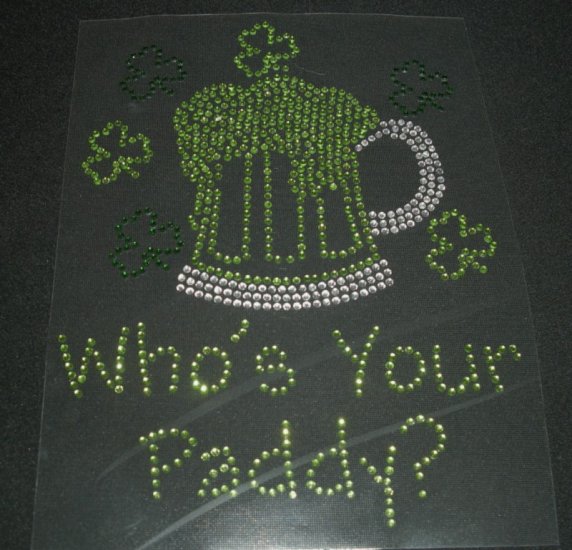 St. Patricks Day Who's Your Paddy Crystal Rhinestone Shirt