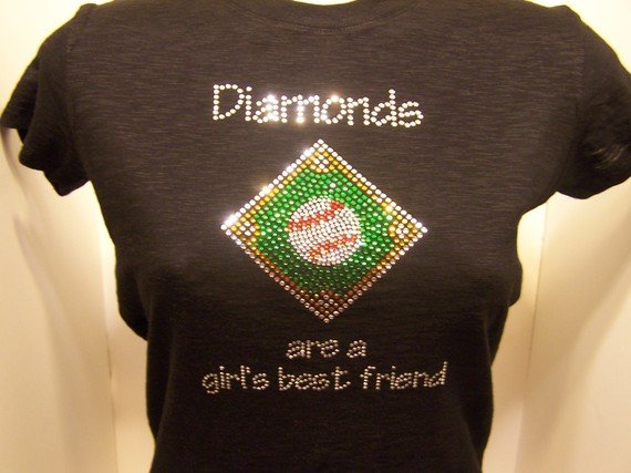 Diamonds are a Girls Best Freind Crystal Rhinestone Shirt