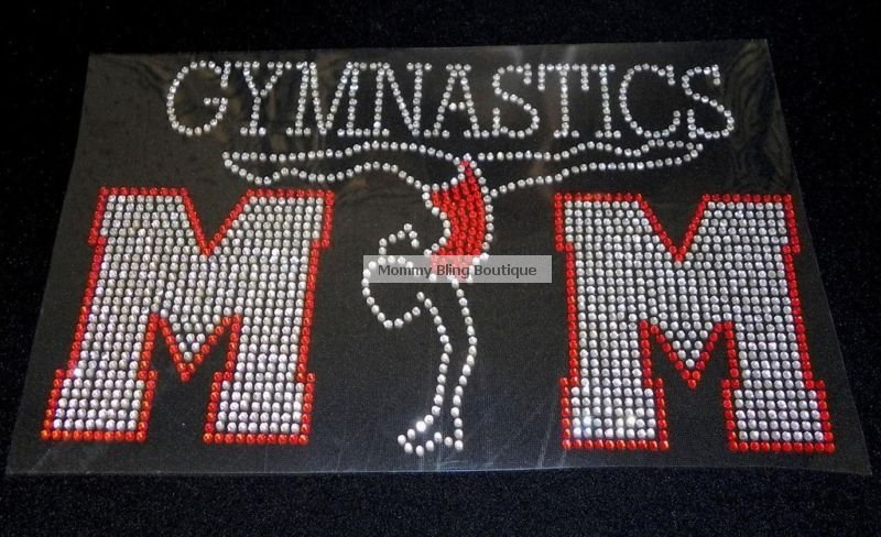 Gymnastics Mom Crystal Rhinestone Shirt