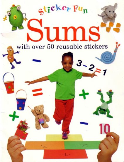 KINDERGARTEN - Teach your child MATH with FUN Re-Useable Sticker Activity Book