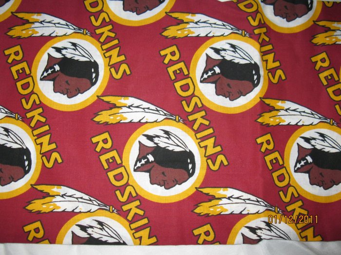 Set of 2 Washington Redskins King Size Pillow Cases - Handmade