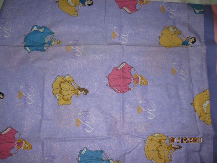 Set of 2 Princess Standard Size Pillow Cases - Handmade