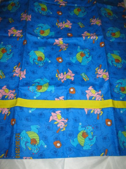 Sesame Dragon Tales Flannel Standard Pillow Case