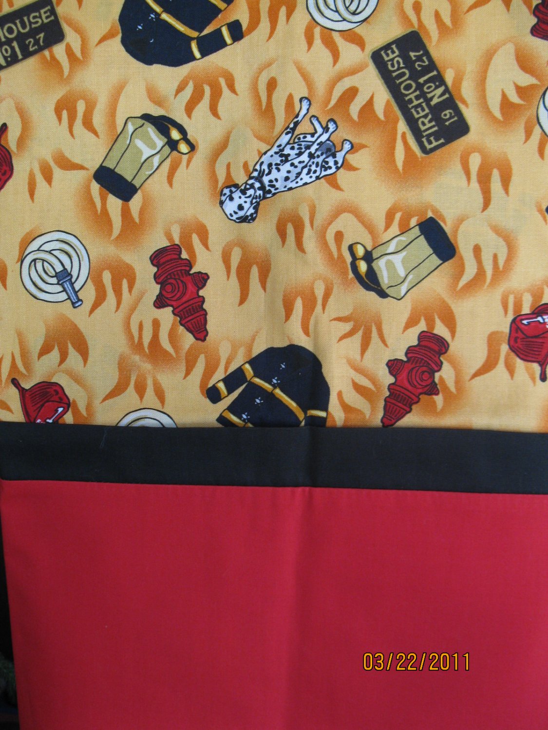 Set of 2 Firehouse Standard Size Pillow Case - Handmade