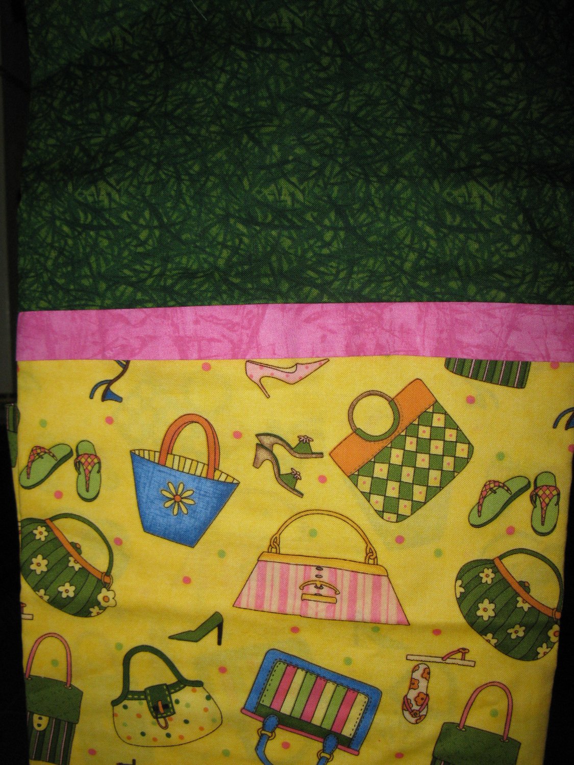 Set of 2 Purses & Shoes Standard Size Pillow Cases - Handmade