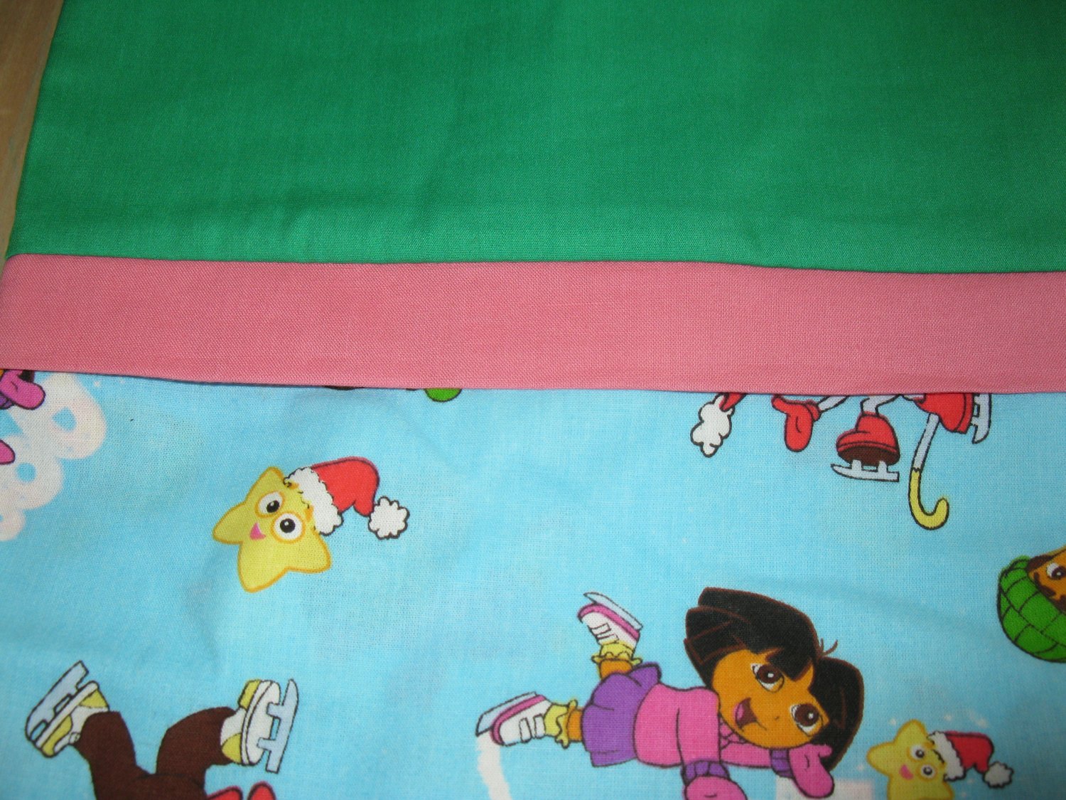 Set of 2 Dora The Explorer Standard Pillow Cases- Handmade