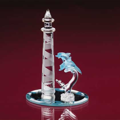 Glass Lighthouse and Dolphins #33919