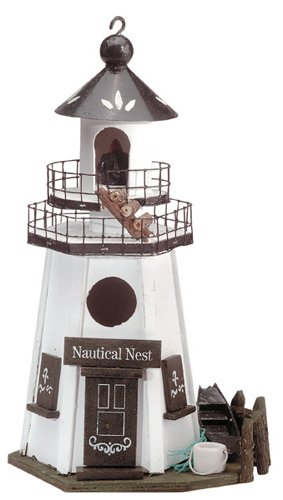 Wood Lighthouse Birdhouse #30208
