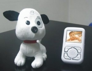 Wireless Baby Monitor - Camera In Nose Of Soft Toy Puppy