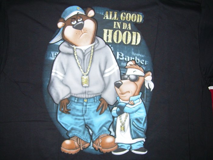 NEW YOGI AND BUBU JUST CHILLIN BIG T SHIRT