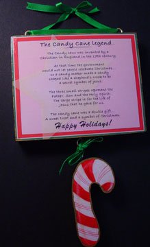 Candy cane legend Christmas handmade wood sign Holiday Gift