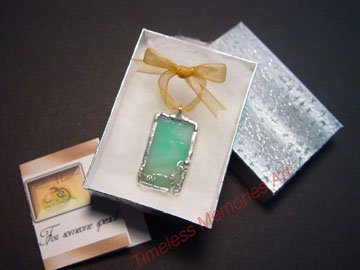 Pendant Glass pendants necklace bracelet handmade ornate wire design Blue Sky soldered pendant