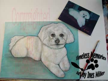 Pet Painting Commissioned pet Portrait painting 11" X 14" on Canvas Textured Paper