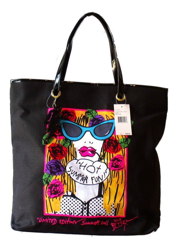 Betsey Johnson Handbag Super Betsey Face Shopper 2011
