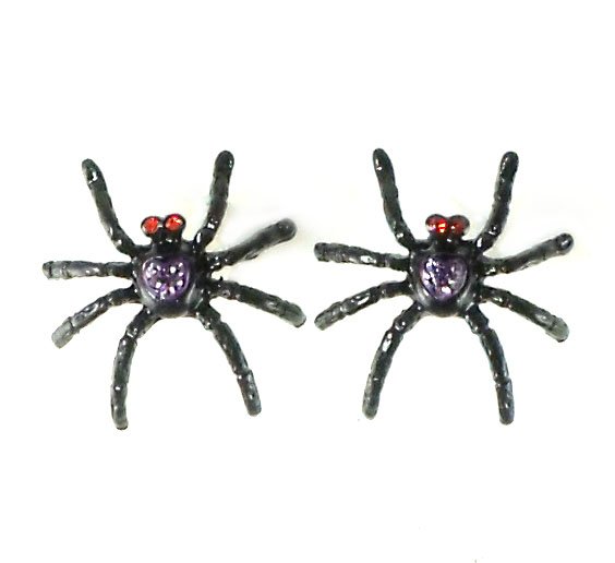 Betsey Johnson Jewelry Dark Forest Spider Stud Earrings