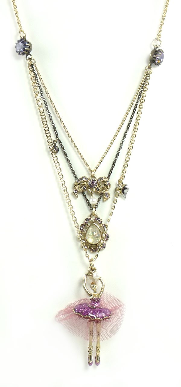 Betsey Johnson Jewelry Tzarna Princess Ballerina Layer Necklace