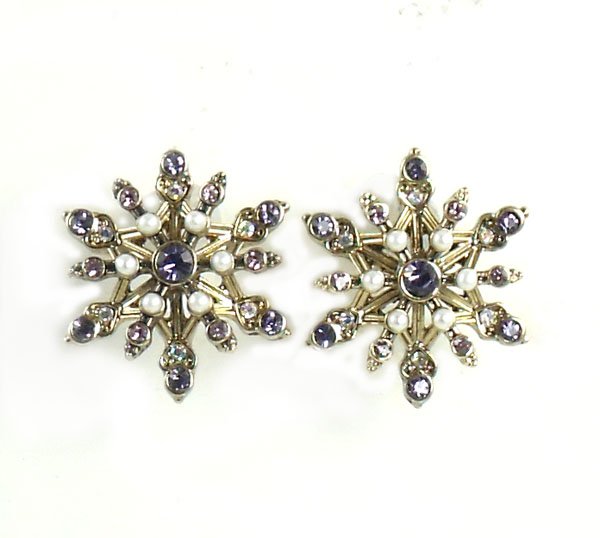 Betsey Johnson Jewelry Tzarna Princess Snowflake Stud Earrings