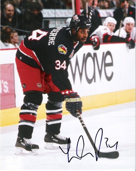 Jean-Luc Grand-Pierre Columbus Blue Jackets signed 8x10 photo