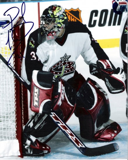 Pascal Leclaire Columbus Blue Jackets signed 8x10 photo