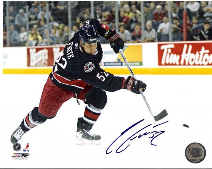 Adam Foote Columbus Blue Jackets signed 8x10 photo