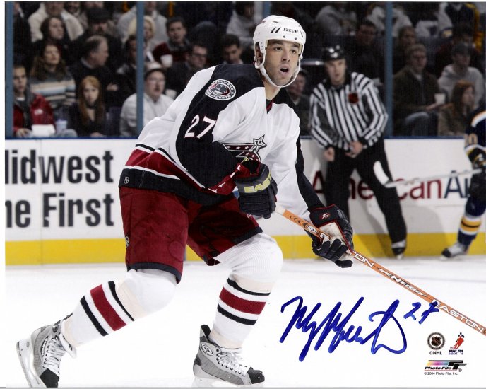 Manny Malhotra Columbus Blue Jackets signed 8x10 photo