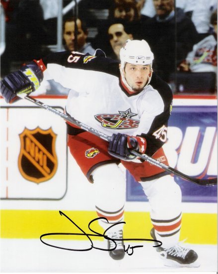 Jody Shelley Columbus Blue Jackets signed 8x10 photo