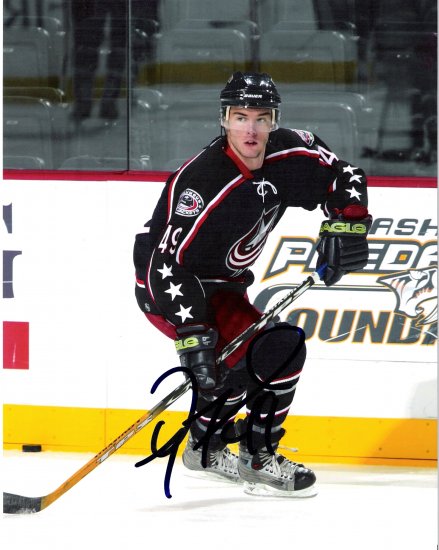 Dan Fritsche Columbus Blue Jackets Signed 8x10 photo