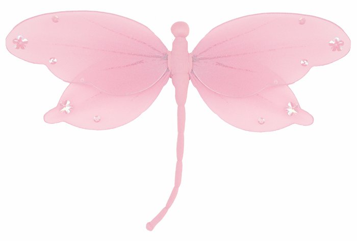 5"" Pink Jewel Dragonfly - nylon hanging ceiling wall baby nursery room wedding decor decoration dec