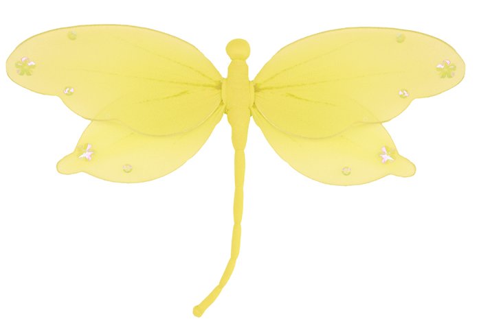 5"" Yellow Jewel Dragonfly - nylon hanging ceiling wall baby nursery room wedding decor decoration d
