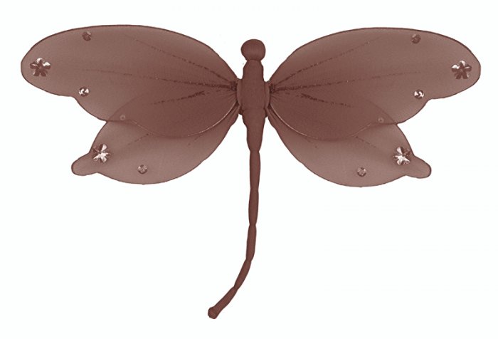 5"" Brown Jewel Dragonfly - nylon hanging ceiling wall baby nursery room wedding decor decoration de