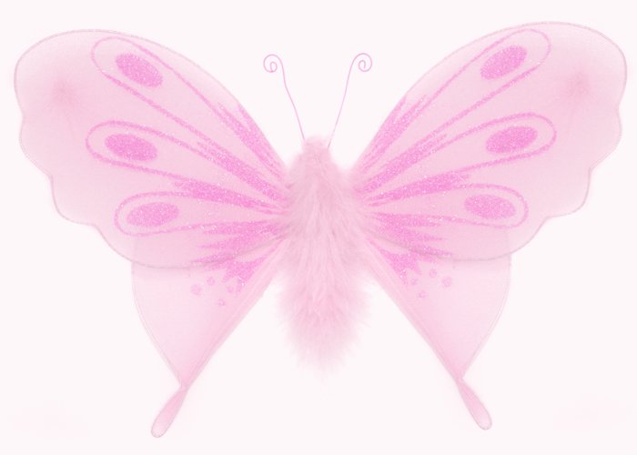 10"" Pink Marabou Feathers Butterfly - nylon hanging ceiling wall baby nursery room wedding decor de