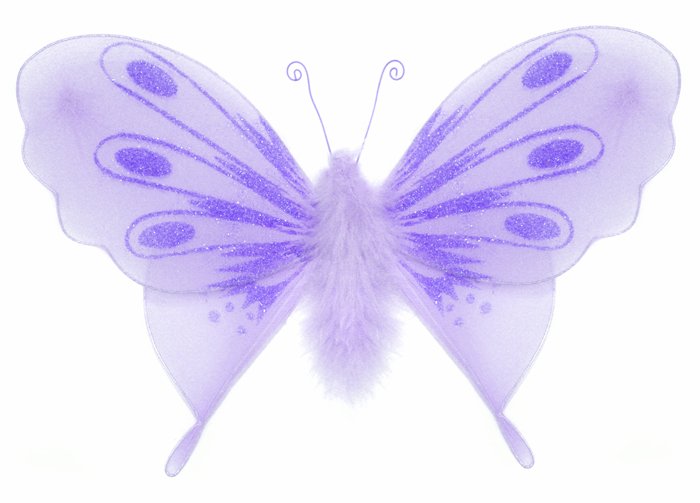 13"" Purple Marabou Feathers Butterfly - nylon hanging ceiling wall baby nursery room wedding decor