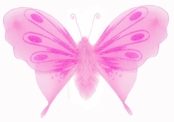 10"" Dark Pink (Fuschia) Marabou Feathers Butterfly - nylon hanging ceiling wall baby nursery room w