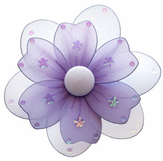 8"" Purple Multi Layered Daisy Flower - nylon hanging ceiling wall baby nursery room wedding decor d