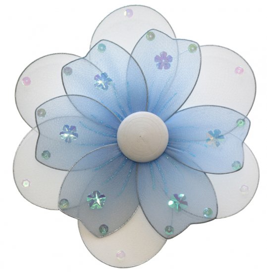 8"" Blue Multi Layered Multi Layered Daisy Flower - nylon hanging ceiling wall baby nursery room wed