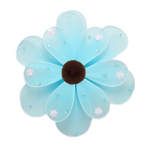 10"" Blue Sequined Daisy Flower - nylon hanging ceiling wall baby nursery room wedding decor decorat