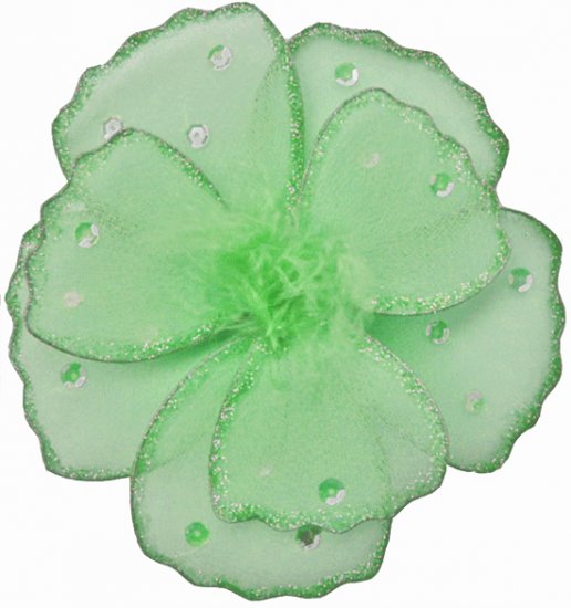 6"" Green Shimmer Daisy Flower - nylon hanging ceiling wall baby nursery room wedding decor decorati