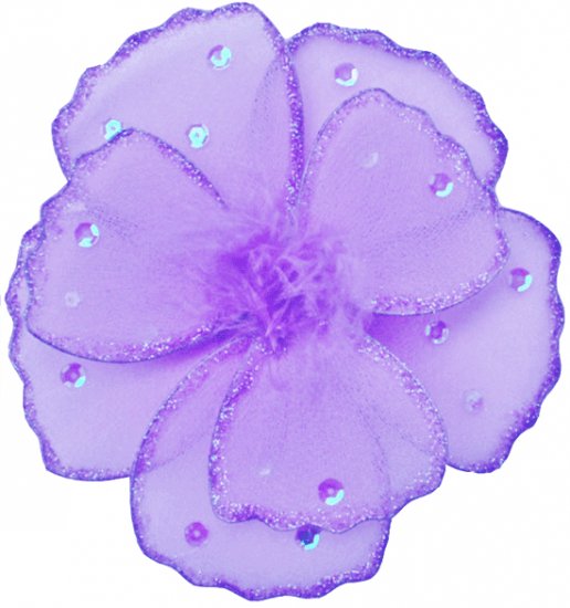 6"" Purple Shimmer Daisy Flower - nylon hanging ceiling wall baby nursery room wedding decor decorat