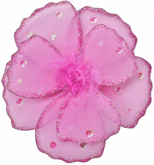 6"" Dark Pink (Fuschia) Shimmer Daisy Flower - nylon hanging ceiling wall baby nursery room wedding