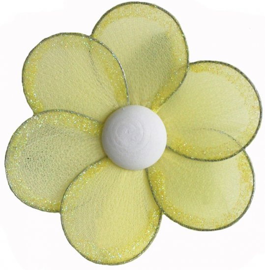 8"" Yellow Single Layer Daisy Flower - nylon hanging ceiling wall baby nursery room wedding decor de