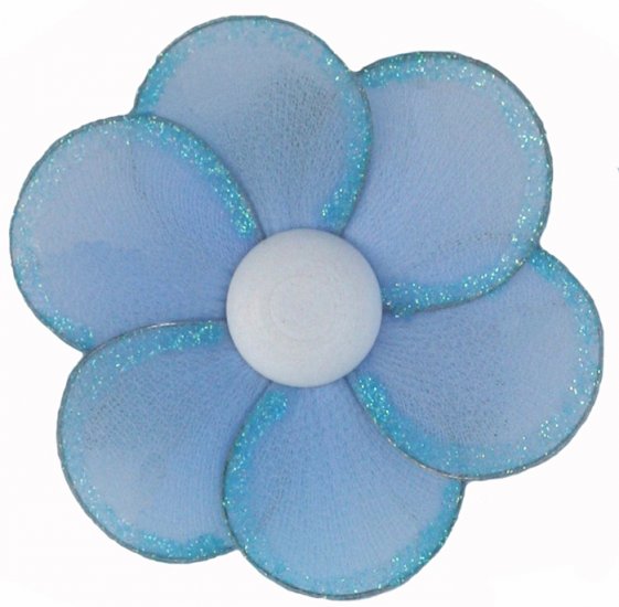 8"" Blue Single Layer Single Layer Daisy Flower nylon hanging ceiling wall baby nursery room wedding