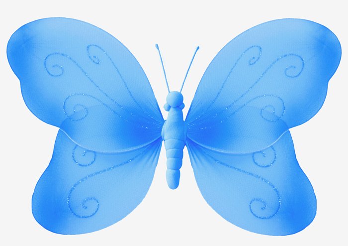 13"" Blue Swirl Glitter Butterfly - nylon hanging ceiling wall baby nursery room wedding decor decor